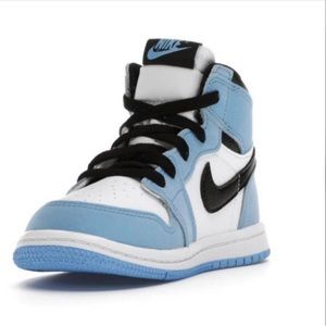 Nike Jordan 1 Retro High OG (TD) in original box. Black /White University Blue